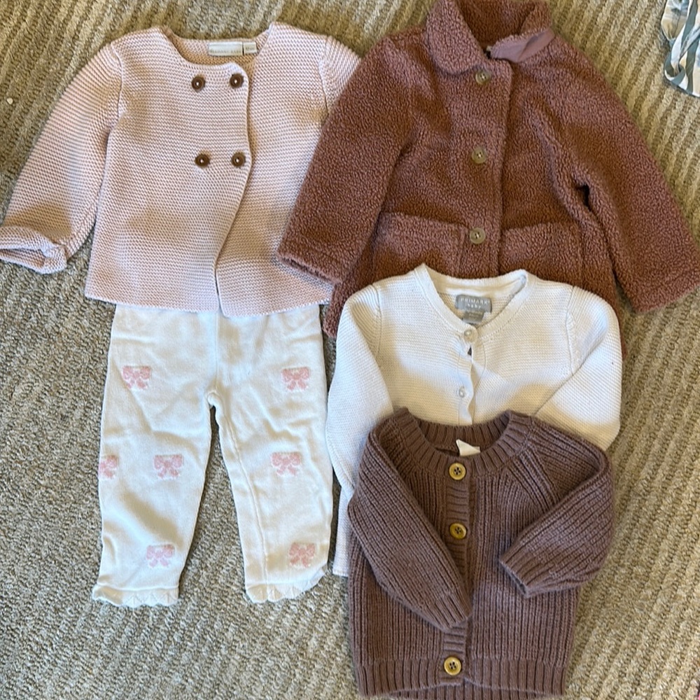 Baby girl winter lot- 12 months Janie & jack, primark, elegant baby